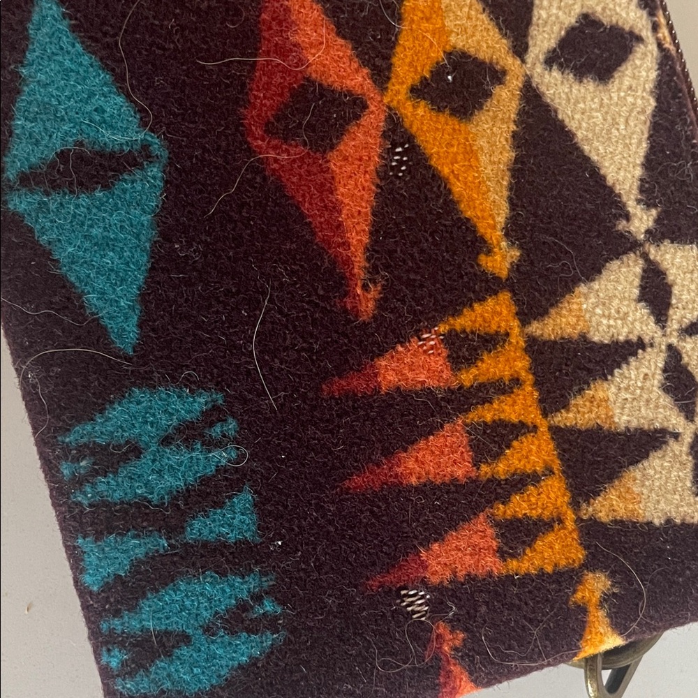 Pendleton Brown Southwest Pattern Wristlet With T… - image 5